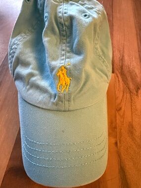 Polo by Ralph Lauren Light Blue Baseball Cap with Yellow Pony ( kids)